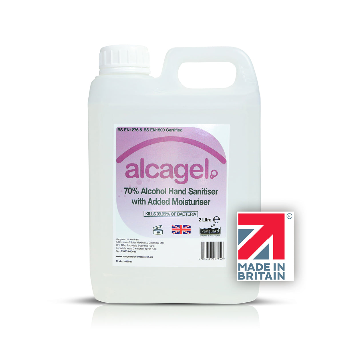 Vanguard Alcagel® 70% Alcohol Hand Sanitiser (2 Litre)