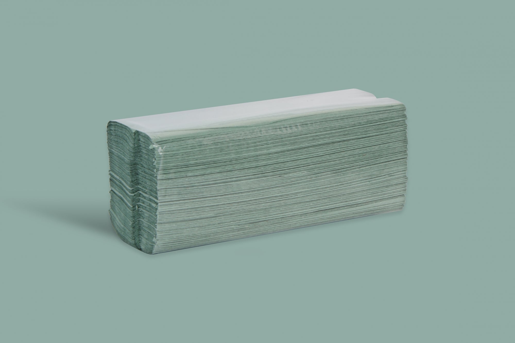 Esfina C-Fold Hand Towels - Green 1 Ply - Pack of 15 Sleeves (2850 Towels)